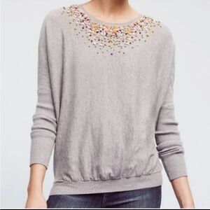 Anthropologie Angel of the North Confetti Pom Sweater Size XS